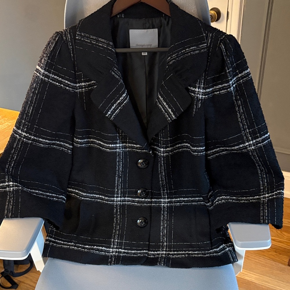 Classiques Entier Black and White Plaid Blazer